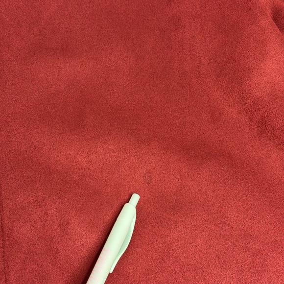 Lauren Conrad LC Faux Suede Moto Jacket Womens Large Cinnamon Rust Motorcycle - Picture 12 of 12